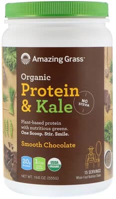 Organic Protein 20 G & Kale Whole-Food Nutrition Shake, Smooth Chocolate