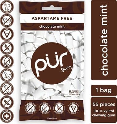 Sugar Free Chewing Gum, Chocolate Mint