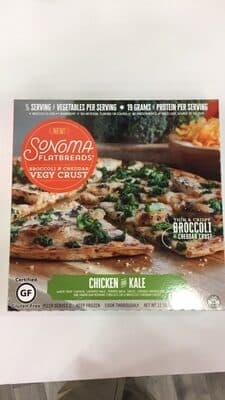 Chicken And Kale White Meat Chicken, Chopped Kale, Tomato Basil Sauce, Smoked Provolone, And Asiago Cheeses On A Crust Made With Broccoli & Cheddar