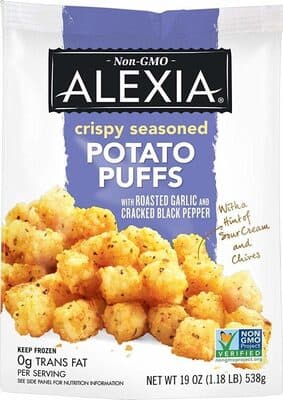 Crispy Seasoned Potato Puffs Roasted Garlic