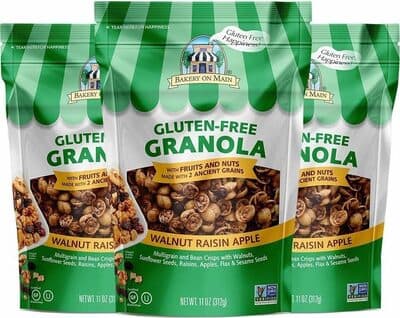 Gluten-Free Walnut Raisin Apple Granola