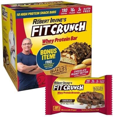 FitCrunch Whey Protein Snack Bars Chocolate Peanut Butter