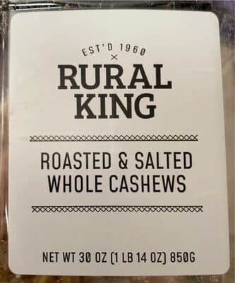 Roasted & Salted Whole Cashews