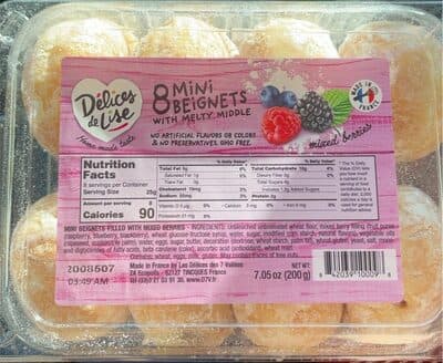 Mixed Berries Mini Beignets With Melty Middle