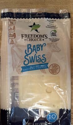 Baby Swiss Aged Sliced Cheese