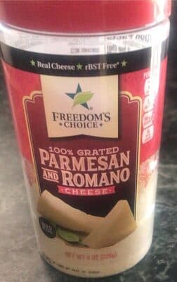 Parmesan and Romano 100% Grated Cheese