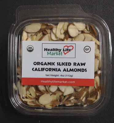Organic Sliced Raw California Almonds