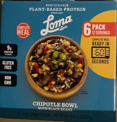 Plant-Based Protein Chipotle Bowl With Black Beans