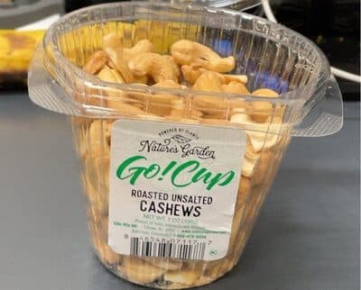 Go! Cup roasted unsalted cashews
