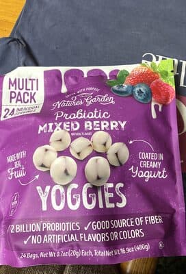 Probiotic Mixed Berry Yoggies