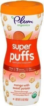 Plum Organics Super Puffs Organic Grain Cereal Snack - Mango with Sweet Potato