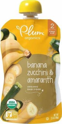 Plum Stage 2 Grain Baby Food Zucchini Banana Amaranth