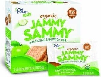 Plum Organics Jammy Sammy Sandwich Bar Apple Cinnamon & Oatmeal