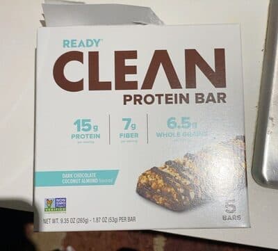 Dark Chocolate Coconut Almond Flavored Clean Protein Bars