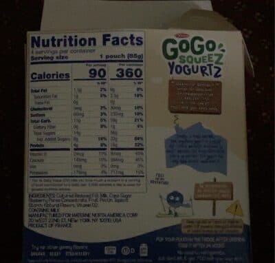 Blueberry Low Fat Yogurt On The Go