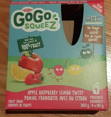 Gogo Squeeze pomme framboise avec du citron