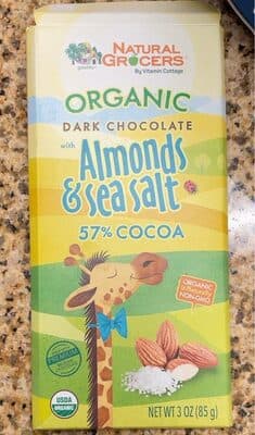 Organic Dark Chocolate with Almonds and Sea Salt