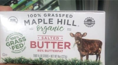 100% grassfed maple hill organic salted butter