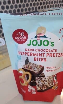 JoJo's Dark Chocolate Peppermint Pretzel Bites