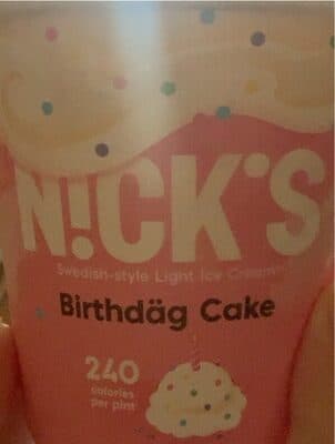 Birthdag Cake Swedish-Style Light Ice Cream