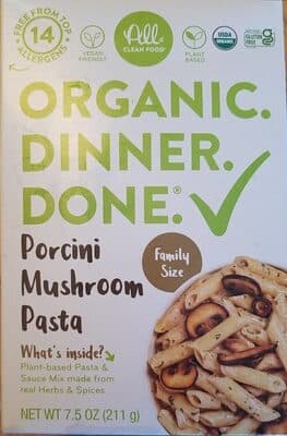 Organic Dinner Done Porcini Mushroom Pasta