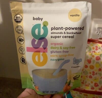 Plant-powered almonds & buckwheat baby cereal vanilla