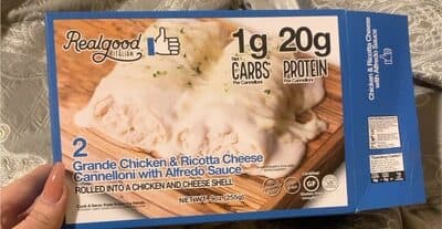 Grande Chicken & Ricotta Cheese Cannelloni with alfredo sauce