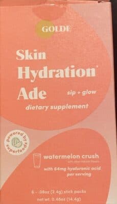 Hydration Ade Sip + Glow With Hyaluronic Acid Superfood Drink Mix, Watermelon Crush