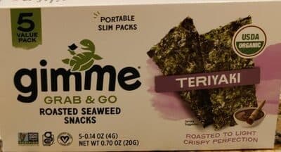 gimmie Grab & Go Roasted Seaweed Snacks: Teriyaki
