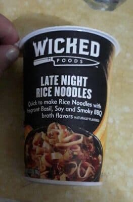 Late Night Rice Noodles Flavored Quick To Make With Fragrant Basil, Soy And Smoky BBQ Broth