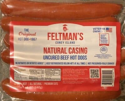 Uncured Beef Hot Dogs