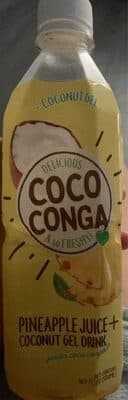 pineapple juice + cocunet gel drink