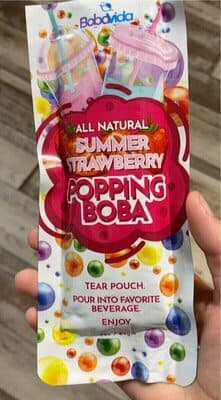All Natural Summer Strawberry Popping Boba