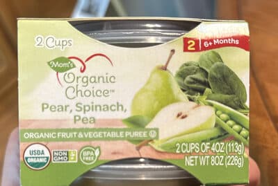 Pear, Spinach, Pea