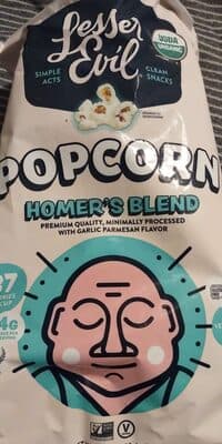 lesser evil Homer's blend popcorn