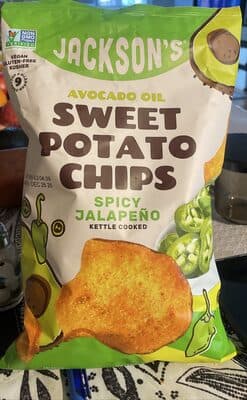 Avocado Oil Sweet Potato Chips Spicy Jalapeño Kettle Cooked