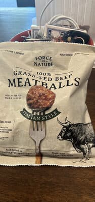 Force Of Nature 100% Grass-Fed Beef Meatballs
