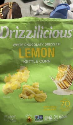 White Chocolaty Drizzled Lemon Kettle Corn