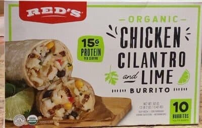 Organic Chicken Cilantro and Lime Burrito