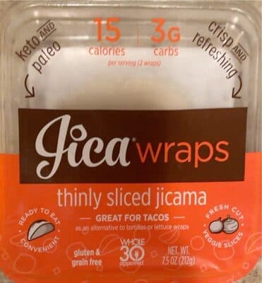 Thinly Sliced Jicama Wraps