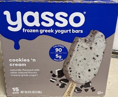 cookies 'n cream frozen greek yogurt bars