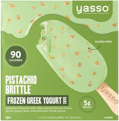 Pistachio Brittle Flavored Greek Yogurt Bars
