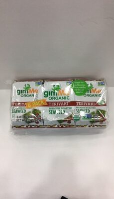 GIM ME ORGANIC, TERIYAKI ROASTED SEAWEED SNACKS