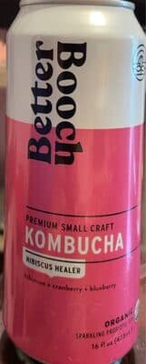 Hibiscus Healer Premium Craft Sparkling Probiotic Tea Kombucha