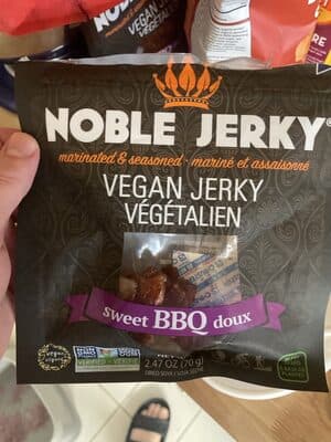 Noble Jerky Vegan Sweet BBQ Doux Jerky