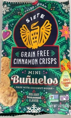Cinnamon Grain Free Mini Bunuelos Crisps