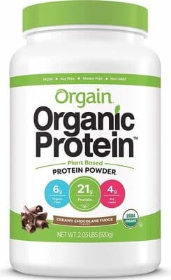 CREAMY CHOCOLATE FUDGE FLAVOR PLANT BASED PROTEIN POWDER, CREAMY CHOCOLATE FUDGE