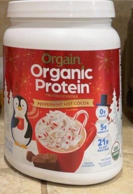 Orgain Organic Protein Peppermint Hot Cocoa Protein Powder