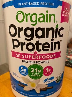 Orgain Plant-Based Protein & Superfoods Vanilla Powder