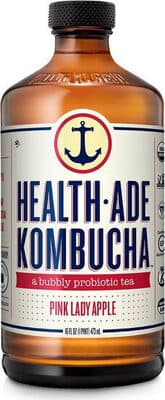 Kombucha Bubbly Probiotic Tea, Pink Lady Apple